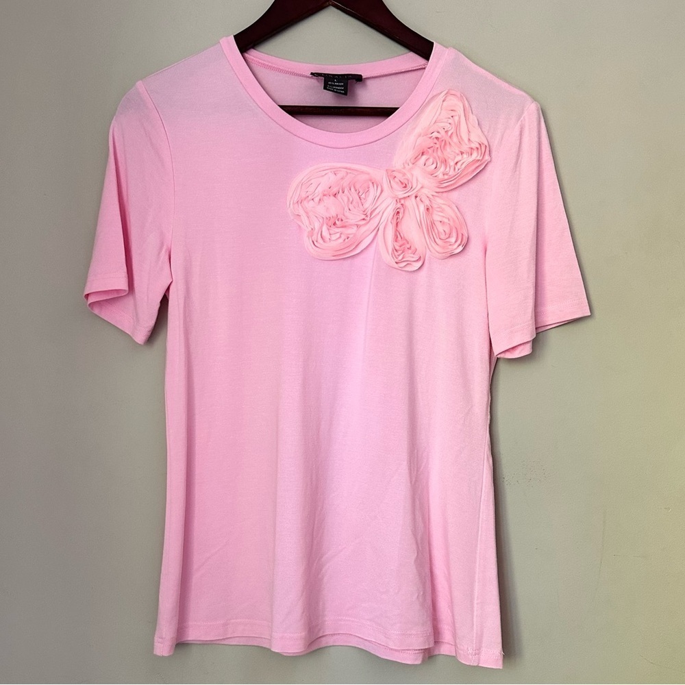 Gracia | Pink Top with Bow | Size Large
